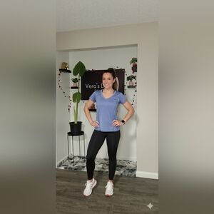 90 Degree By Reflex Lavender V-Neck Tee